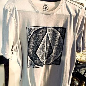 Tan Volcom brand t shirt